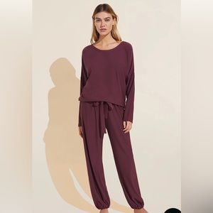 Eberjay Softest Sweats Plush TENCEL™ Top and pants- Mulberry X-Small
